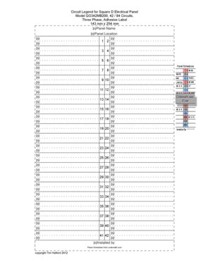 printable 42 circuit panel schedule